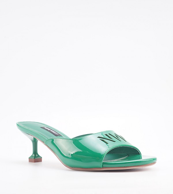 LEXINA Logo Detail Heeled Sandals