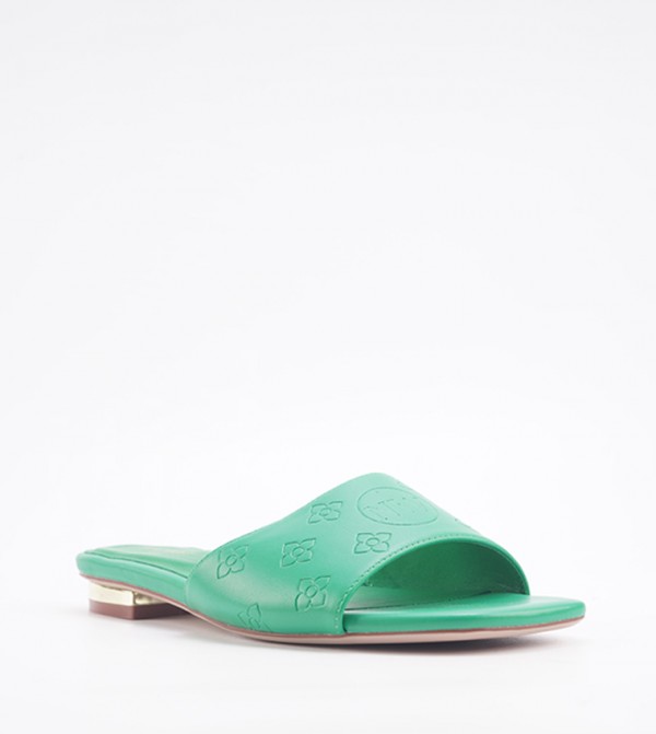 VALLES Logo Detail Flat Sandals