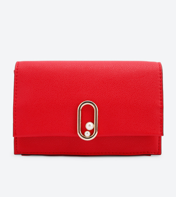 Rhinestone Snap Closure Clutch