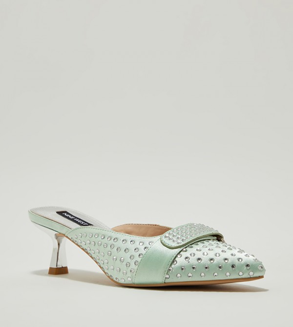 AARON-AK Embellished Heeled Mules