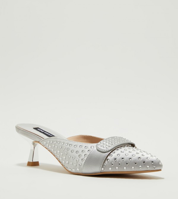 AARON-AK Embellished Heeled Mules