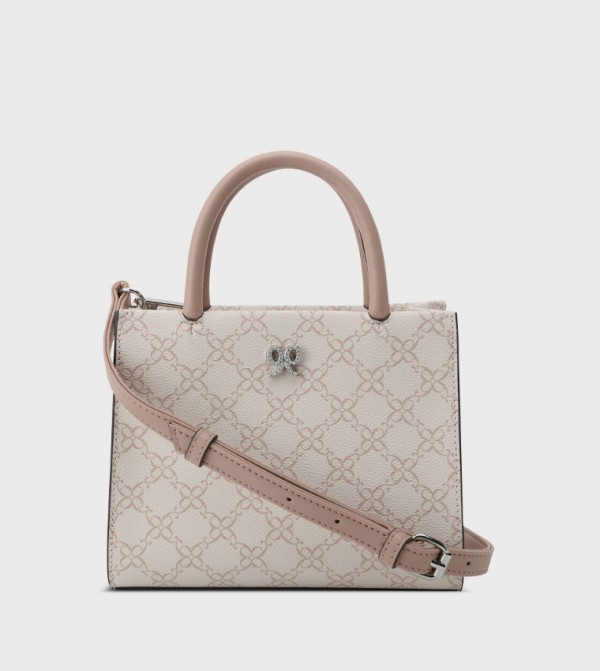 ELIORA-PEARLS Patterned Mini Tote Bag