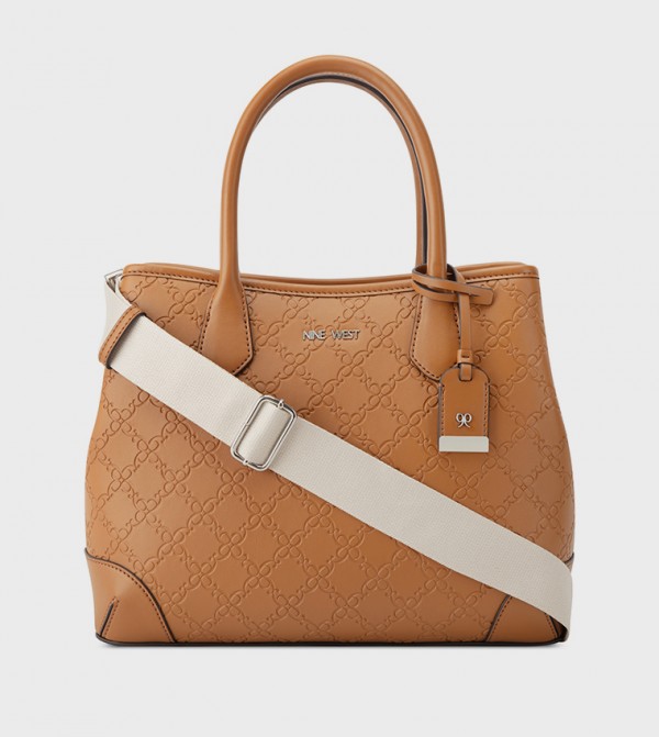 KYLENE Monogram Debossed Satchel Bag