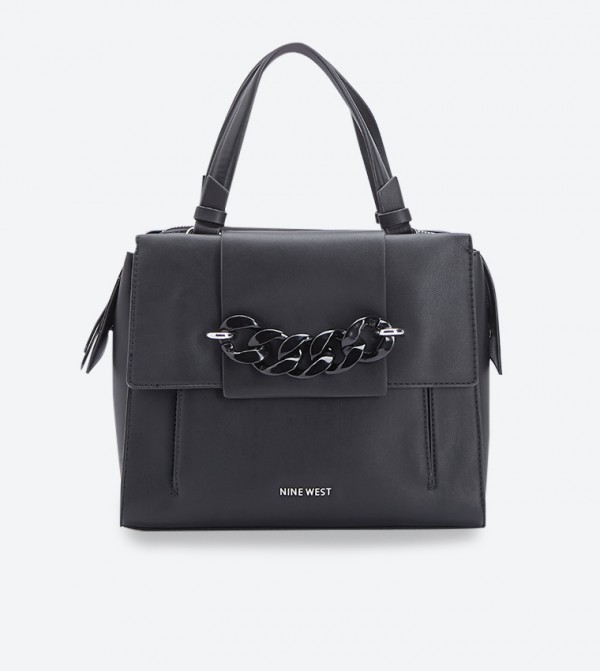 Buy Nine West Chain Reaction Chain Details Satchel Bag Black In