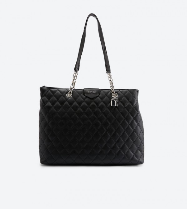 Buy Nine West Isabell Elite Stitched Detail Quilted Tote Bag Black In ...