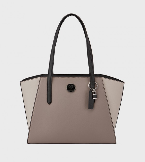 NATALA Color Block Tote Bag