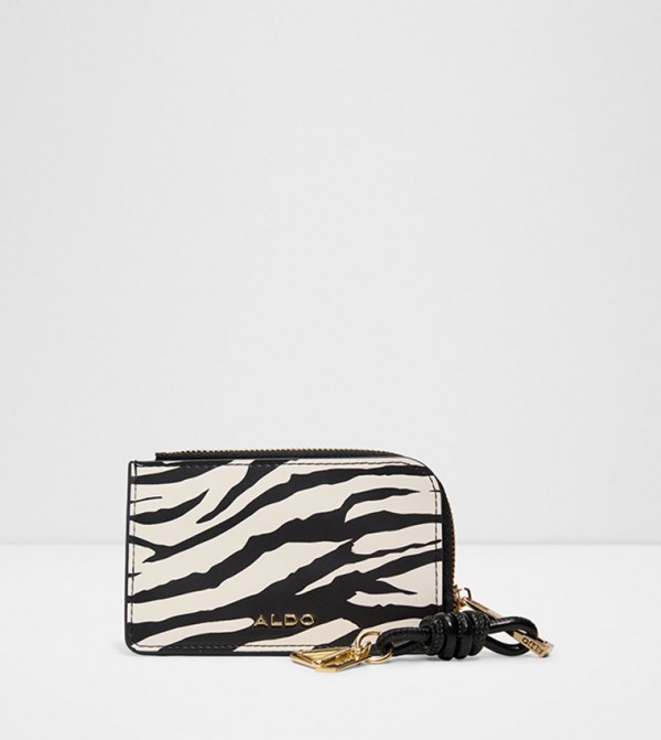 OLEDRIMAS Zebra Printed Zip-Around Wallet