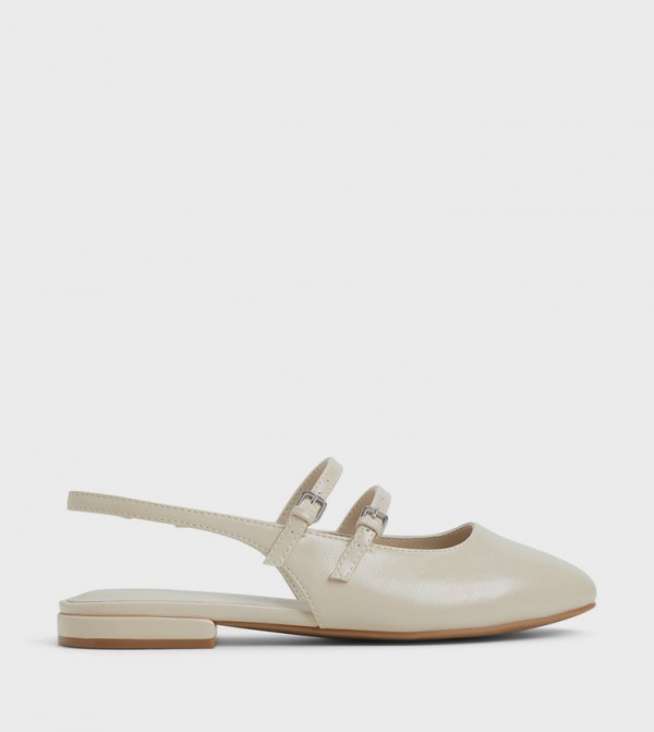 OPHELLIA Buckle Detail Flat Shoes