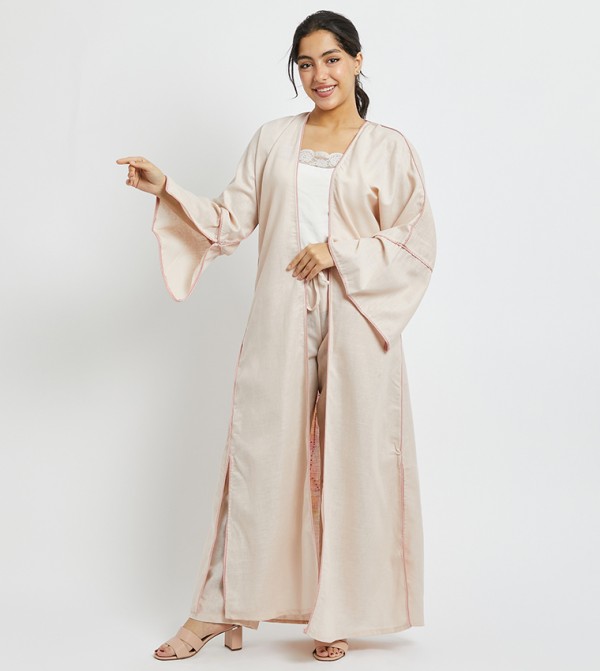 Graphic Printed Abaya Set- 4 piece