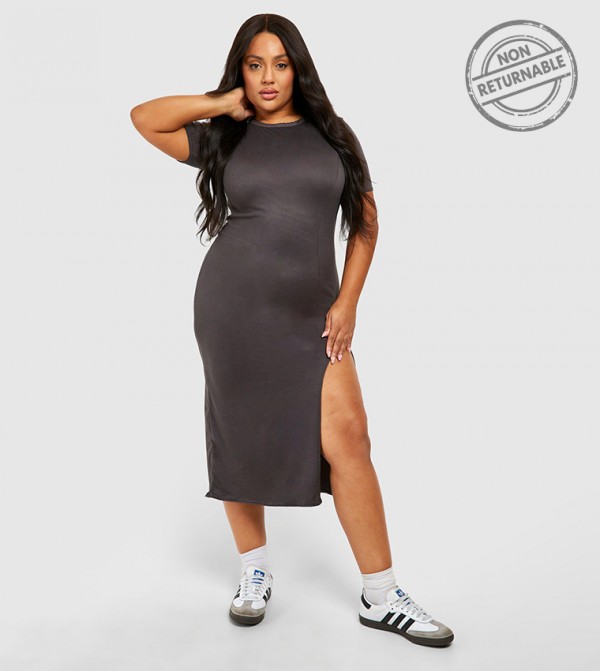 Super Soft Jersey Split Midaxi Column Dress - Non Returnable