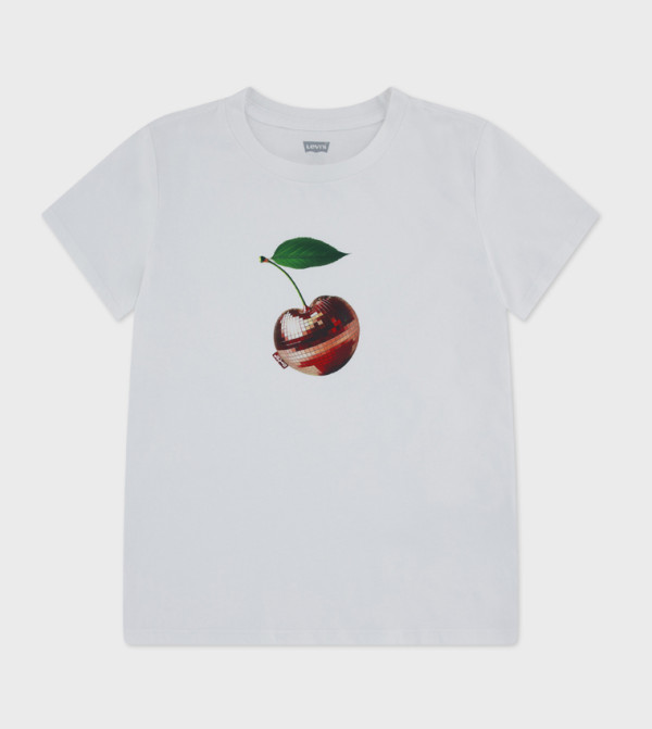 Disco Cherry Print Short Sleeves T-Shirt