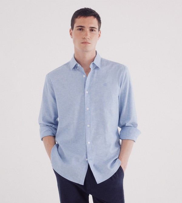 Solid Long Sleeves Linen Shirt