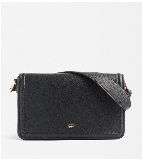 Textured Flap Shoulder Bag