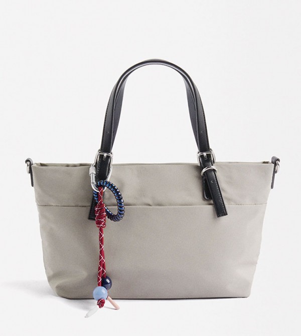 Solid Nylon Tote Bag