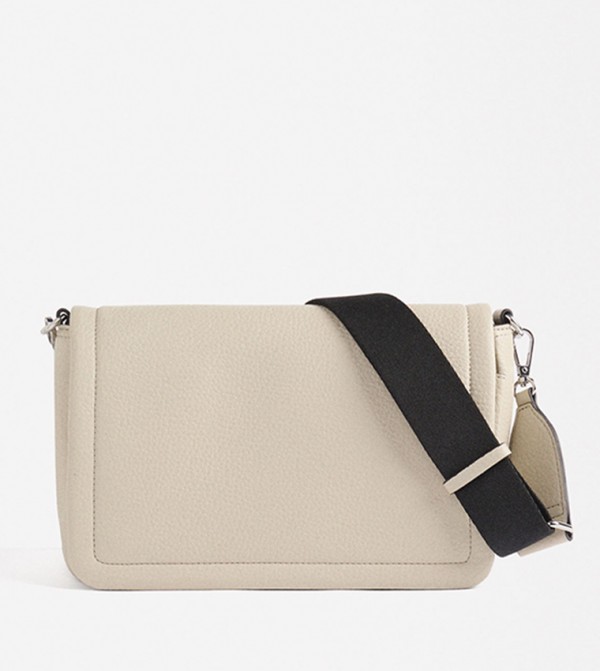 Textured Flap Crossbody Bag