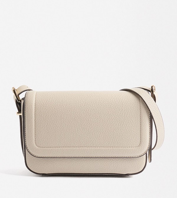 Textured Flap Crossbody Bag