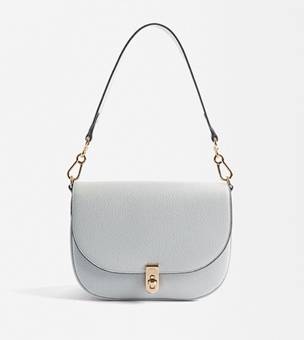 Textured Flap Shoulder Bag