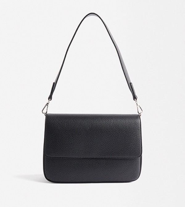 Textured Flap Shoulder Bag