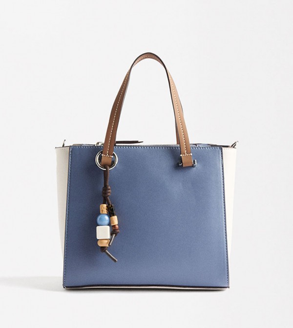 Color Block Tote Bag