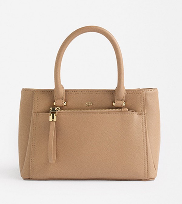 Textured Satchel Bag