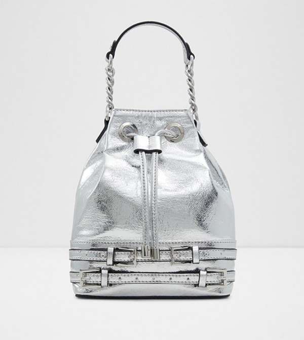 PATY Metallic Drawstring Bag