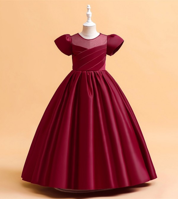 Amy Sheer Detail Satin Party Dress