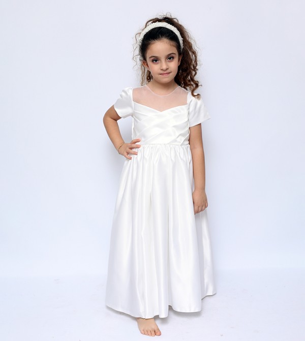 Amy Sheer Detail Satin Party Dress