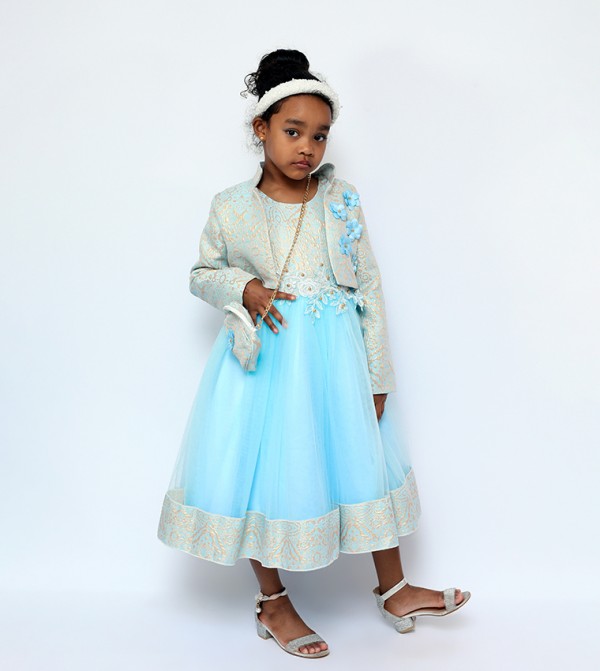 Samra Flowers Embroidered Party Dress