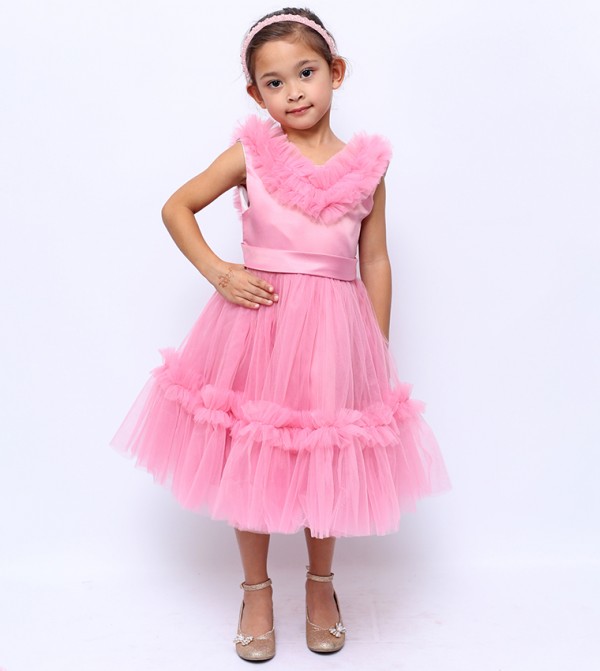 Summer Ruffle Trim Party Dress