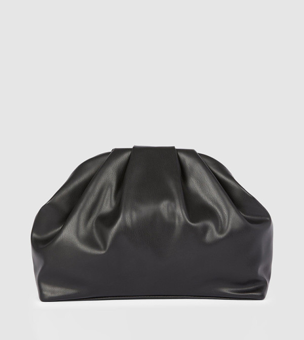 RUCHED clutch bag