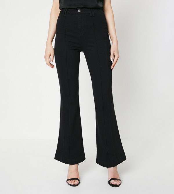 Seam Detail Flared Jeans
