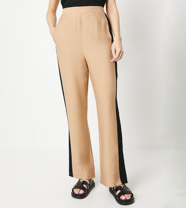 Side Striped Flared Trousers