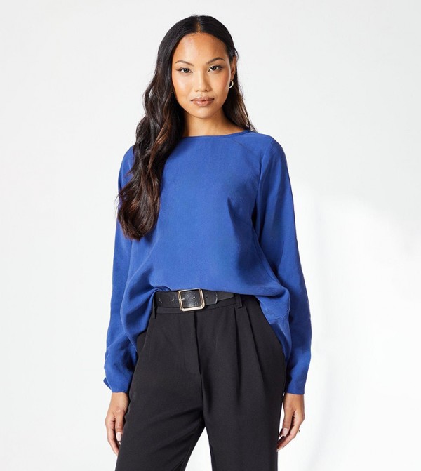 Solid Long Sleeves Oversized Top