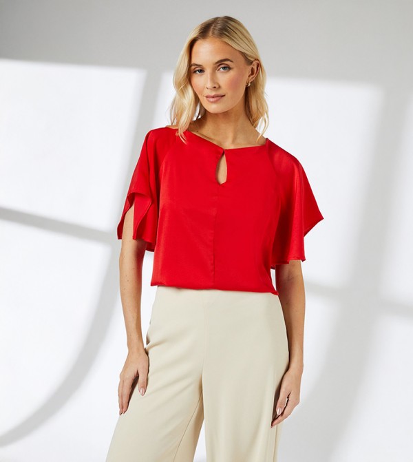 Solid Short Sleeves Top