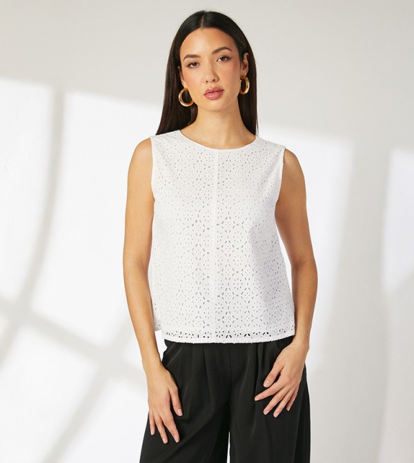 Broderie Swing Shell Top