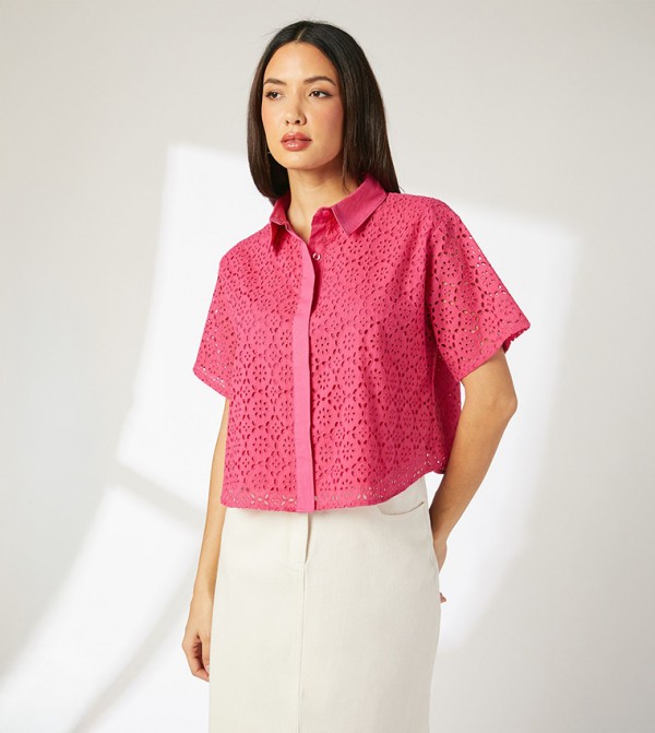Broderie Short Sleeves Shirt