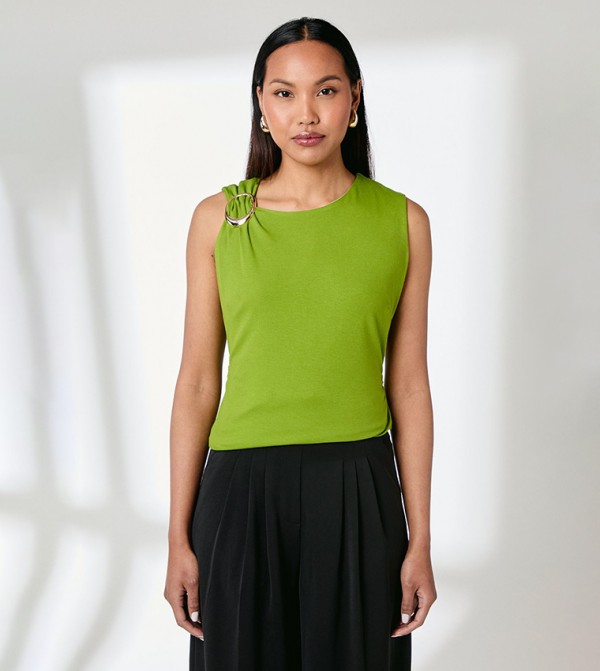 Shoulder Detail Jersey Top