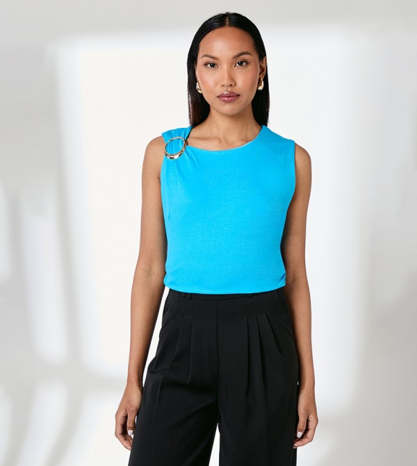 Shoulder Detail Jersey Top
