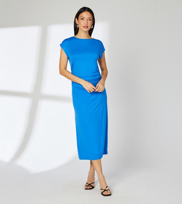 Ruched Soft Touch Jersey Midi Dress