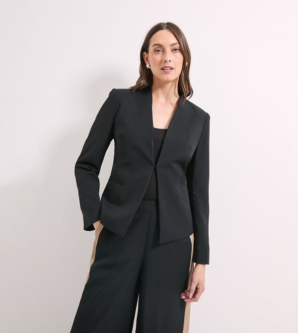 Edge To Edge Side Striped Blazer