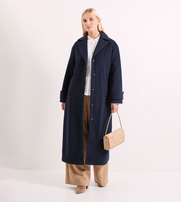 Scarf Detail Long Sleeves Coat
