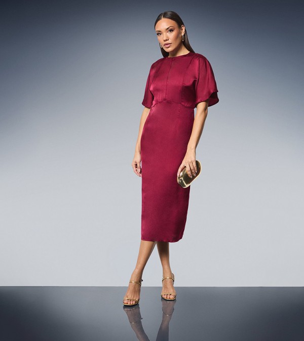 فستان ميدي ساتان 