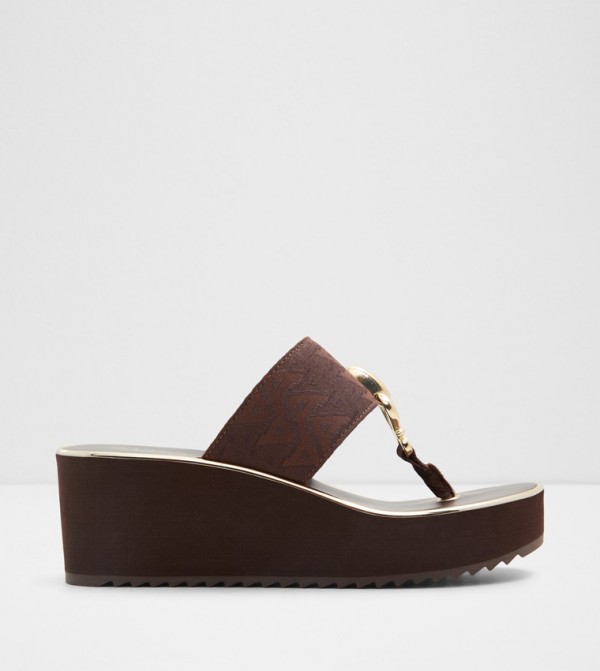 PENELOPY Monogram Wedge Sandals