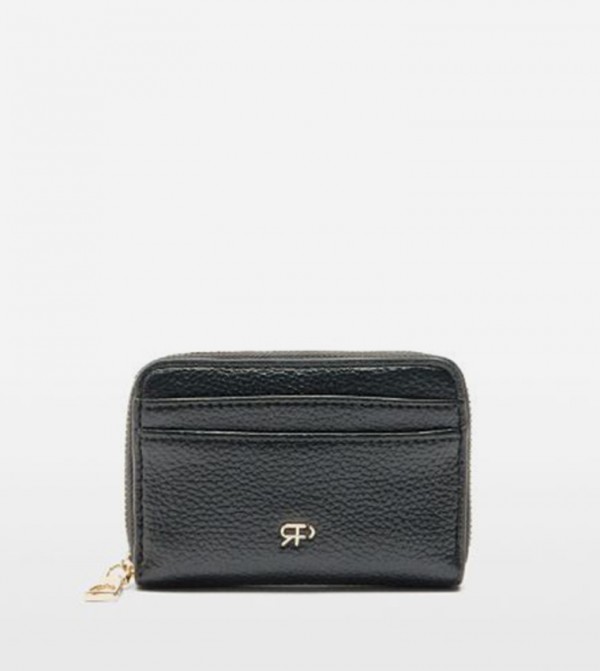 Textured Zip-Around Mini Wallet