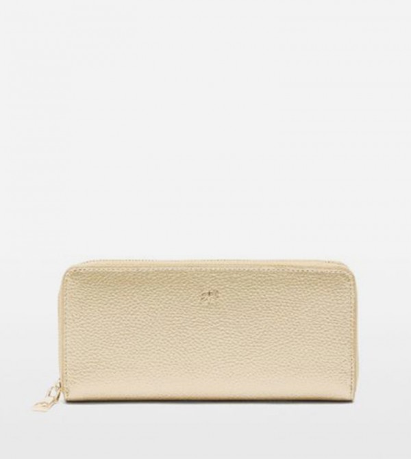 Textured Zip-Around Wallet