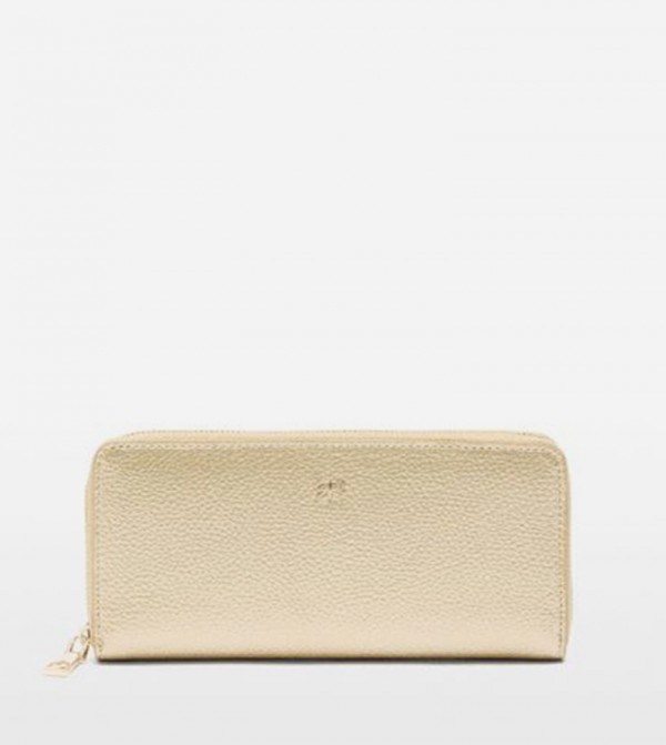 Textured Zip-Around Wallet