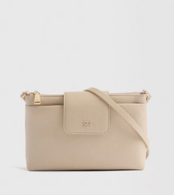 Textured Flap Crossbody Bag