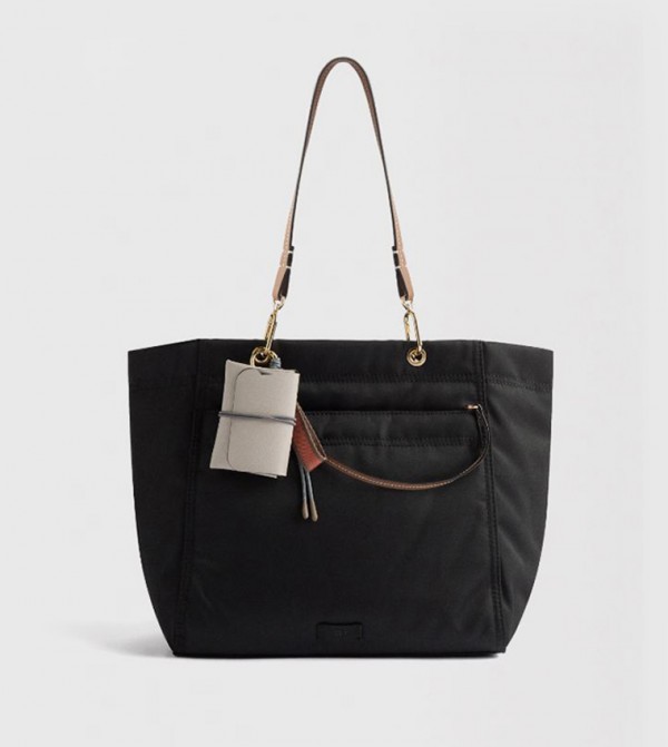 Textured Nylon Tote Bag