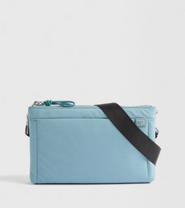 Solid Nylon Shoulder Bag