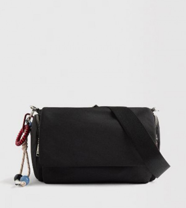 Solid Flap Crossbody Bag